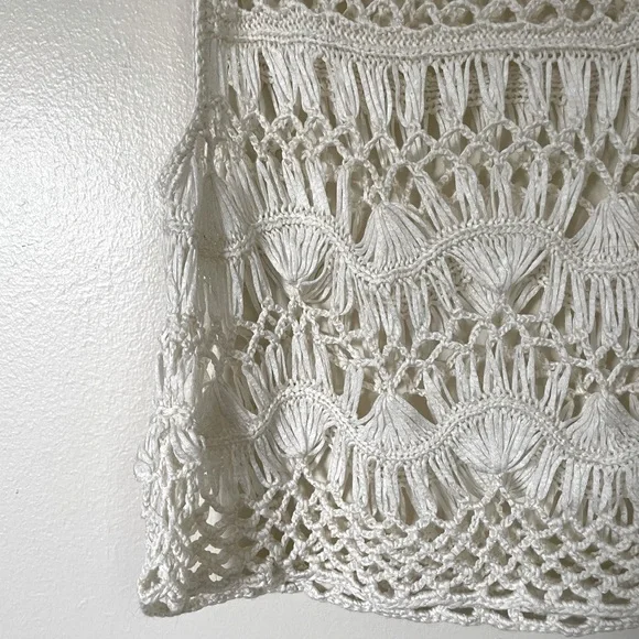 Divided H&M | White Crochet Crop Tank | Size Small - Picture 6 of 12
